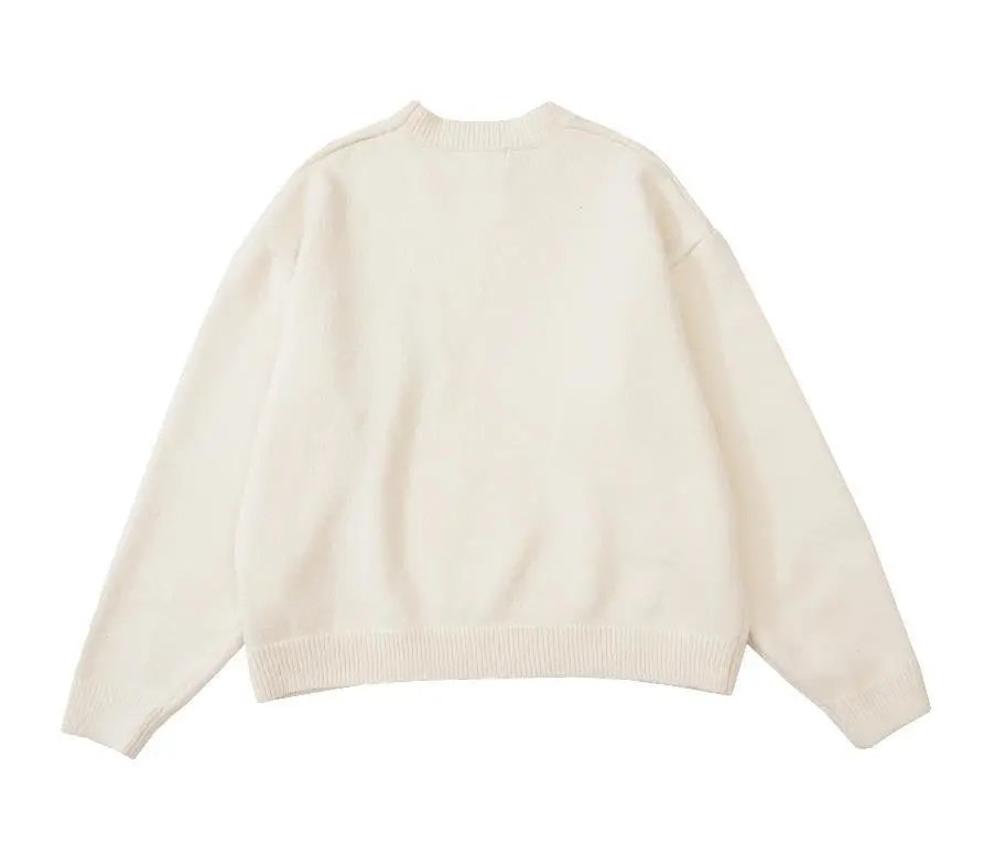 Design CB Logo Knit Hoodie White Hoodie - 22