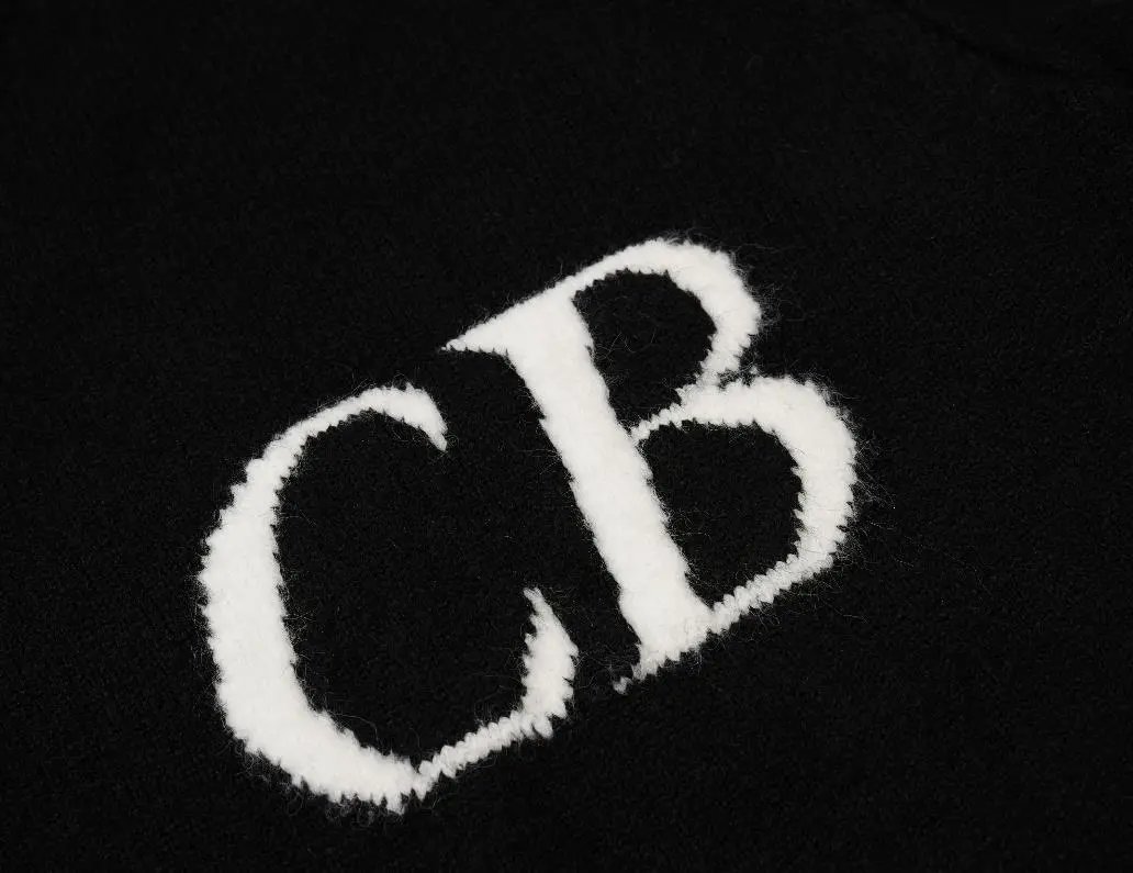 Design CB Logo Knit Hoodie White Hoodie - 29
