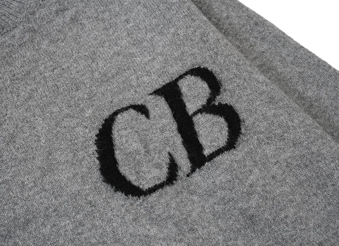 Design CB Logo Knit Hoodie White Hoodie - 18
