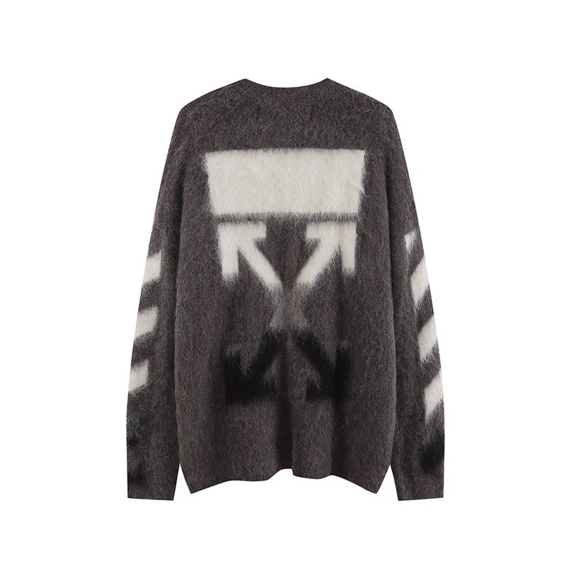 Off-White Gradient Mohair Sweater Pink Multicolor - 10