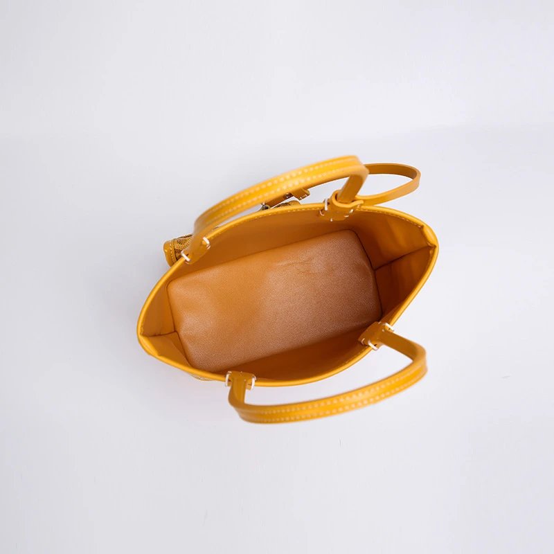 Yellow Mini Tote Bag [Open Top Design, Structured Shape]