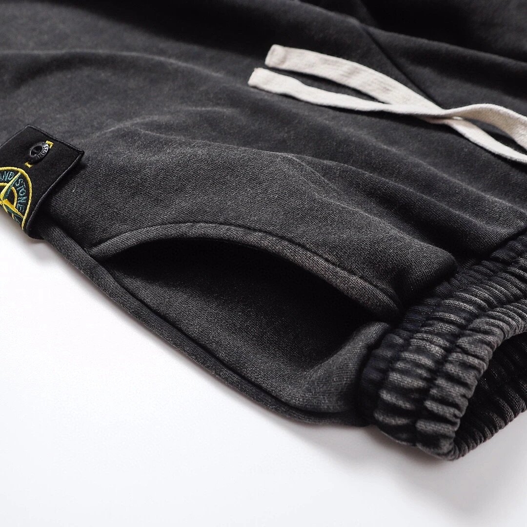 Stone Island Washed Black Sweatpants - 11
