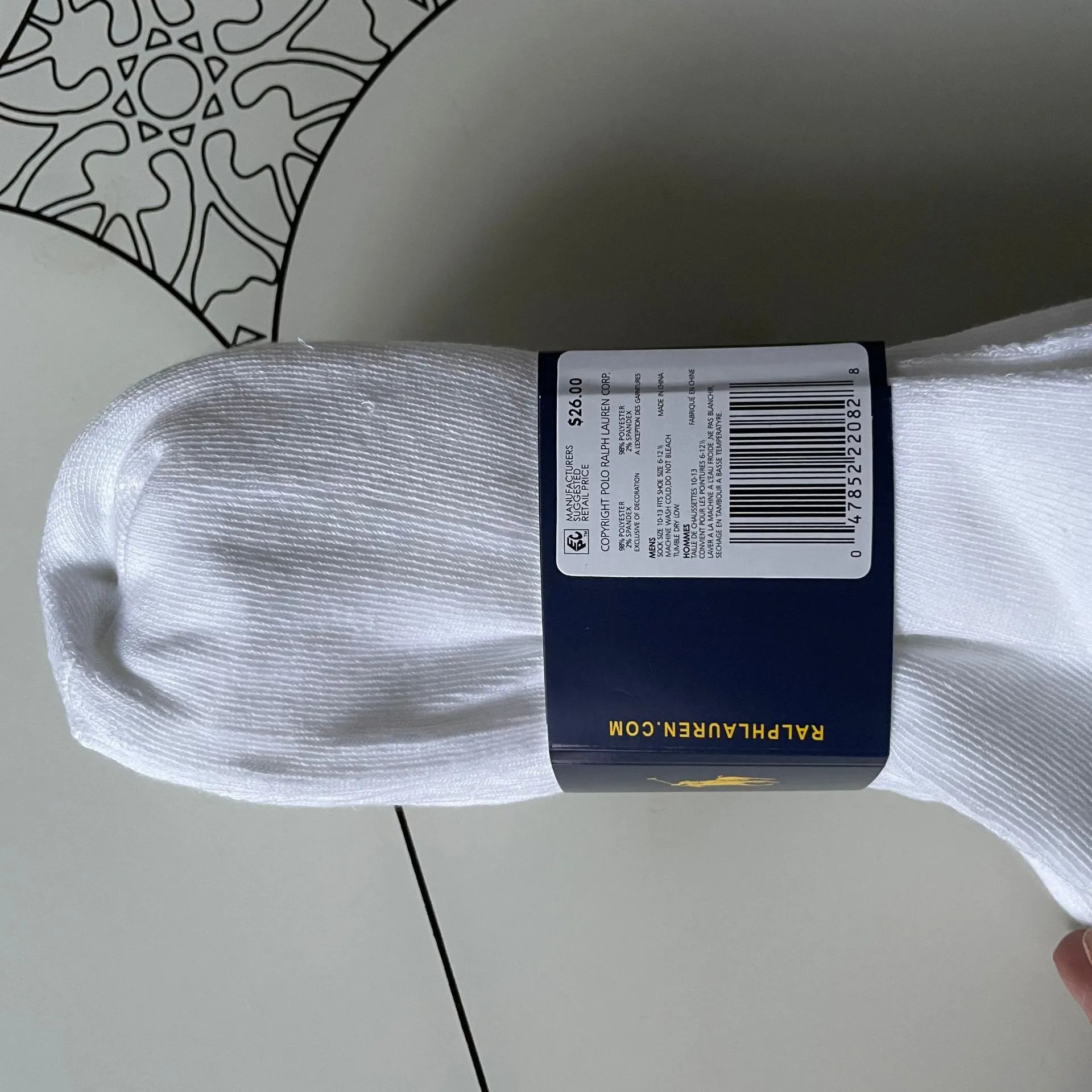 Polo Ralph Lauren Classic Crew Socks Black - 18