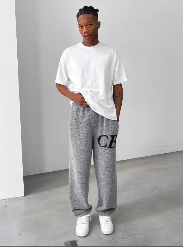 Design CB Logo Knit Hoodie White Hoodie - 12