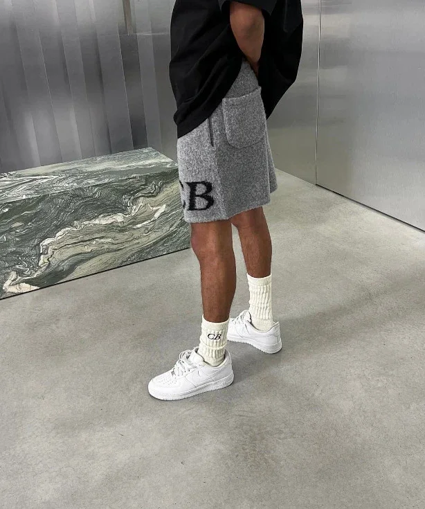Cole Buxton CB logo knitwear and shorts product detail image 42