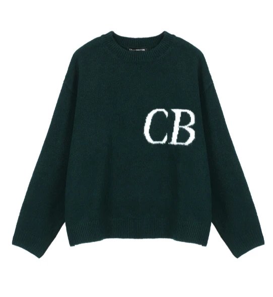 Cole Buxton CB logo knitwear and shorts — M985 dark green