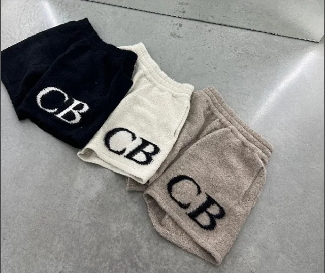 Cole Buxton CB logo knitwear and shorts product detail image 37