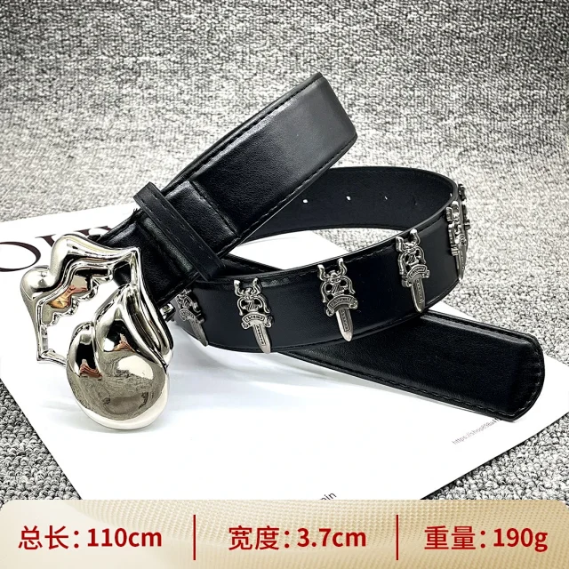 Ouyue Belts Black Belt with Multicolour Cross Appliques and Decorative Buckle product detail image 19