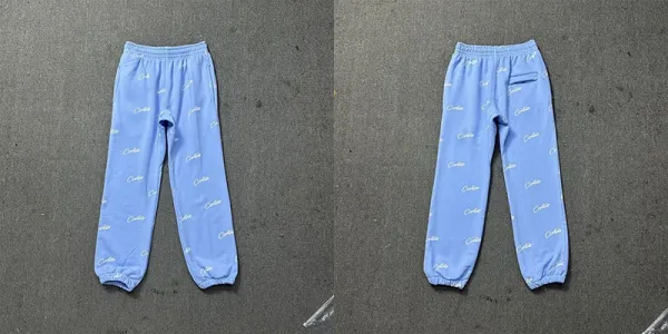 Celine All-Over Logo Print Sweatpants Light Blue - 4