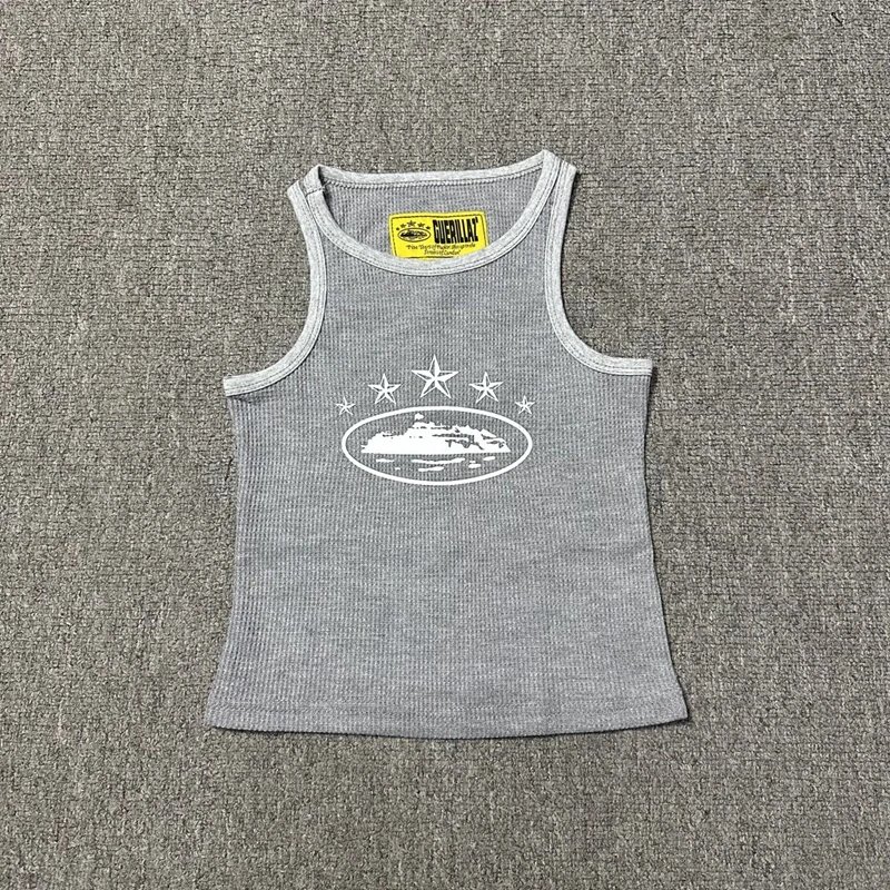 Guerillaz Alcatraz Star Logo Waffle Tank Top Grey