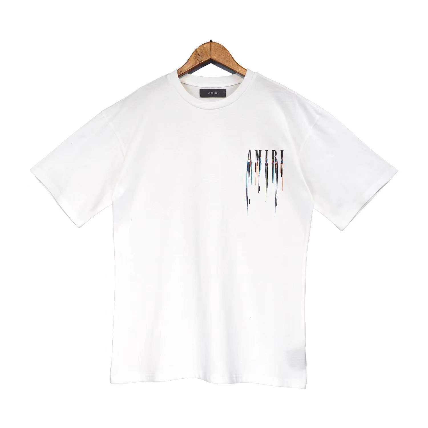 Amiri Paint Drip Logo Tee White