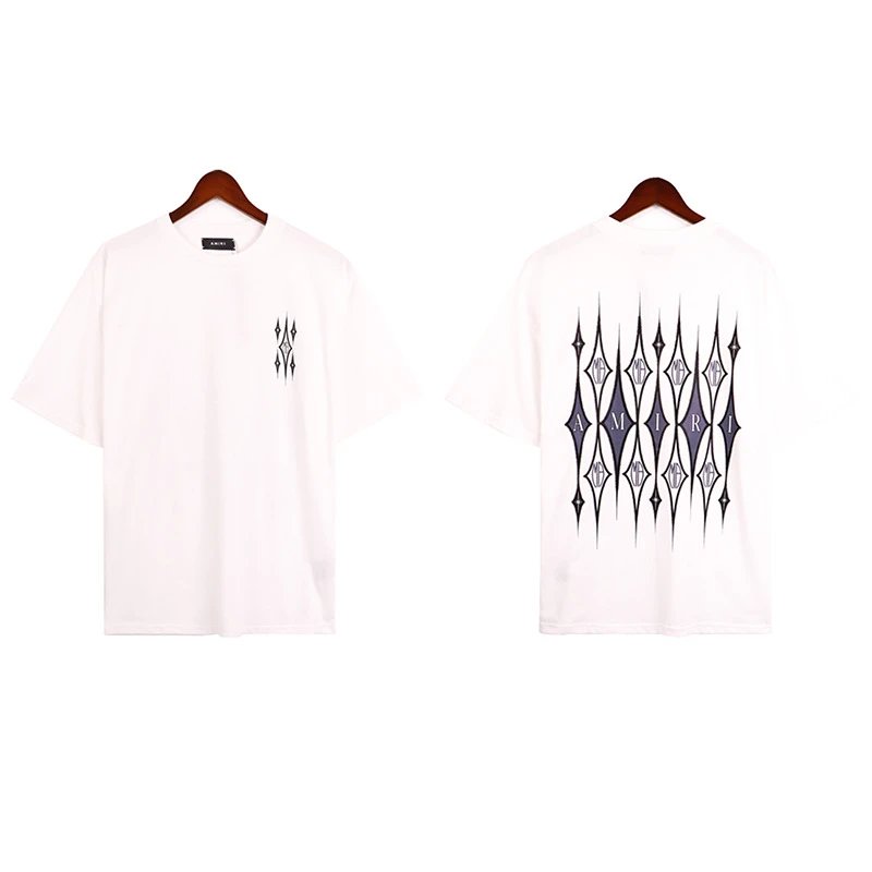 Amiri Crystal Grid Tee White