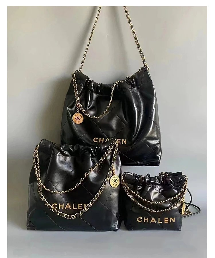 Chanel Drawstring Bucket Bag White with Gold Logo Handbags product detail 2 in Litbuy spreadsheet finds