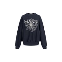 Navy Blue: Sectional Floral [Embroidery]