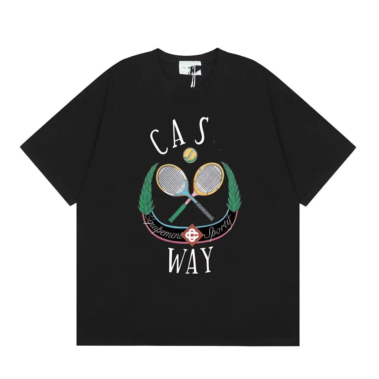 Casablanca Cas Way Tennis Racket Tee Black