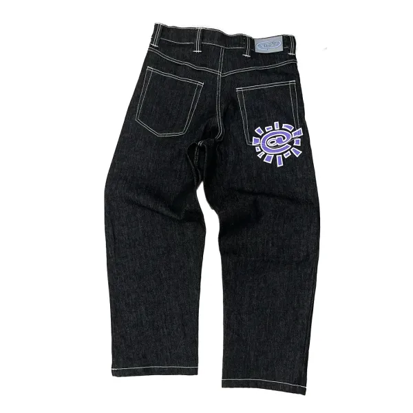 Corteiz x Digital Pionker Dark Wash Jeans with White Stitching - 5