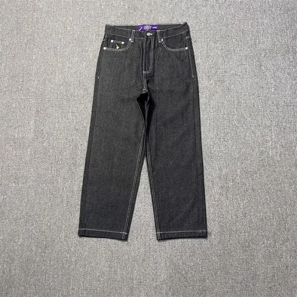 Corteiz x Digital Pionker Dark Wash Jeans with White Stitching - 12