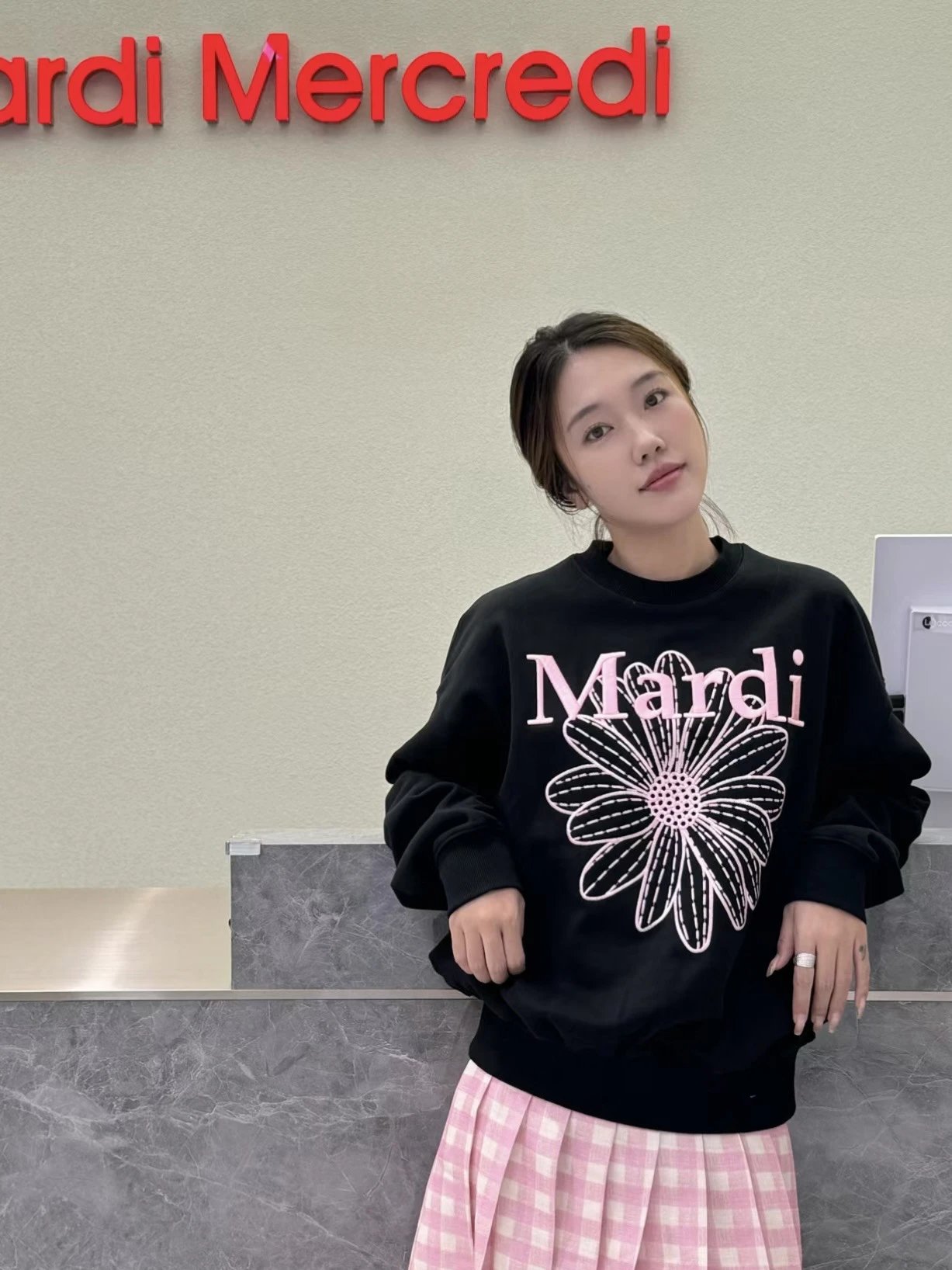 Mardi Mercredi Floral Print Navy Sweatshirt Sweater - 14