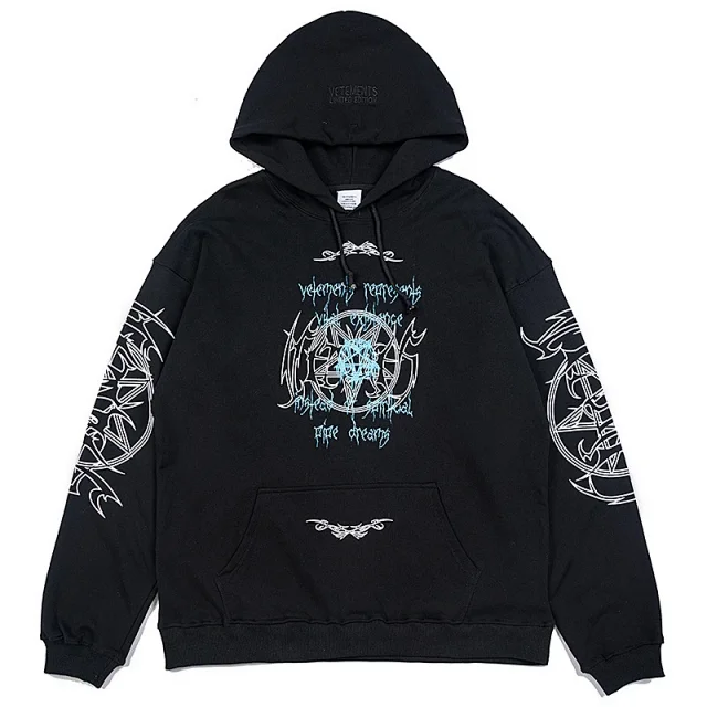 Vetements Hoodies & Sweatshirts Graphic Print Pullover Hoodie product detail image 50
