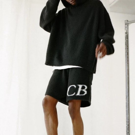 Cole Buxton CB logo knitwear and shorts image 5