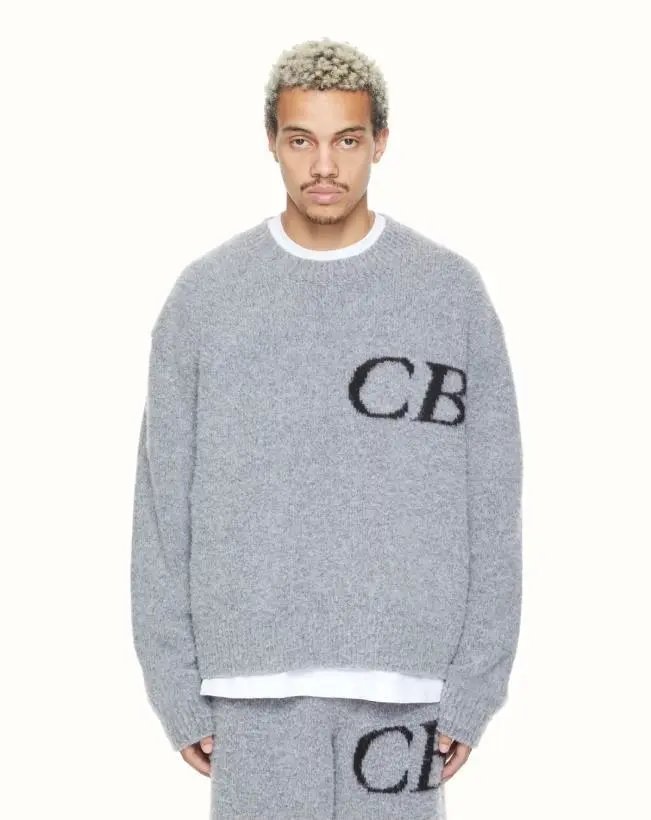 Design CB Logo Knit Hoodie White Hoodie - 6