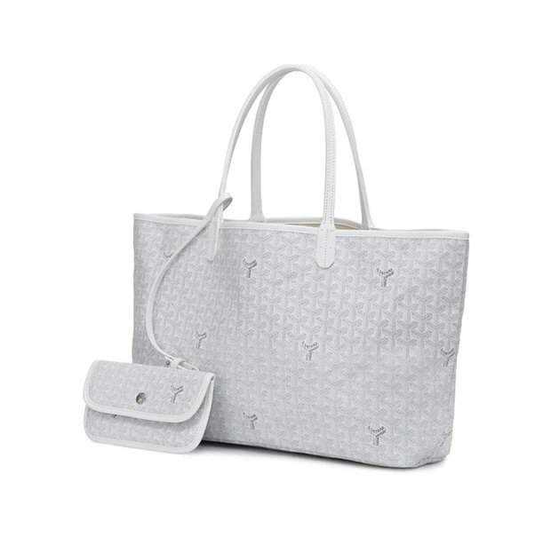 Goyard Saint Louis Tote Black Gray Monogram Canvas Tote Bag - 26