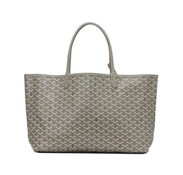 Goyard Saint Louis Tote Black Gray Monogram Canvas Tote Bag - 37