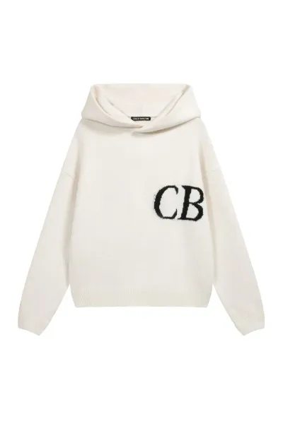 Cole Buxton CB Logo Hoodie Off-White - 1