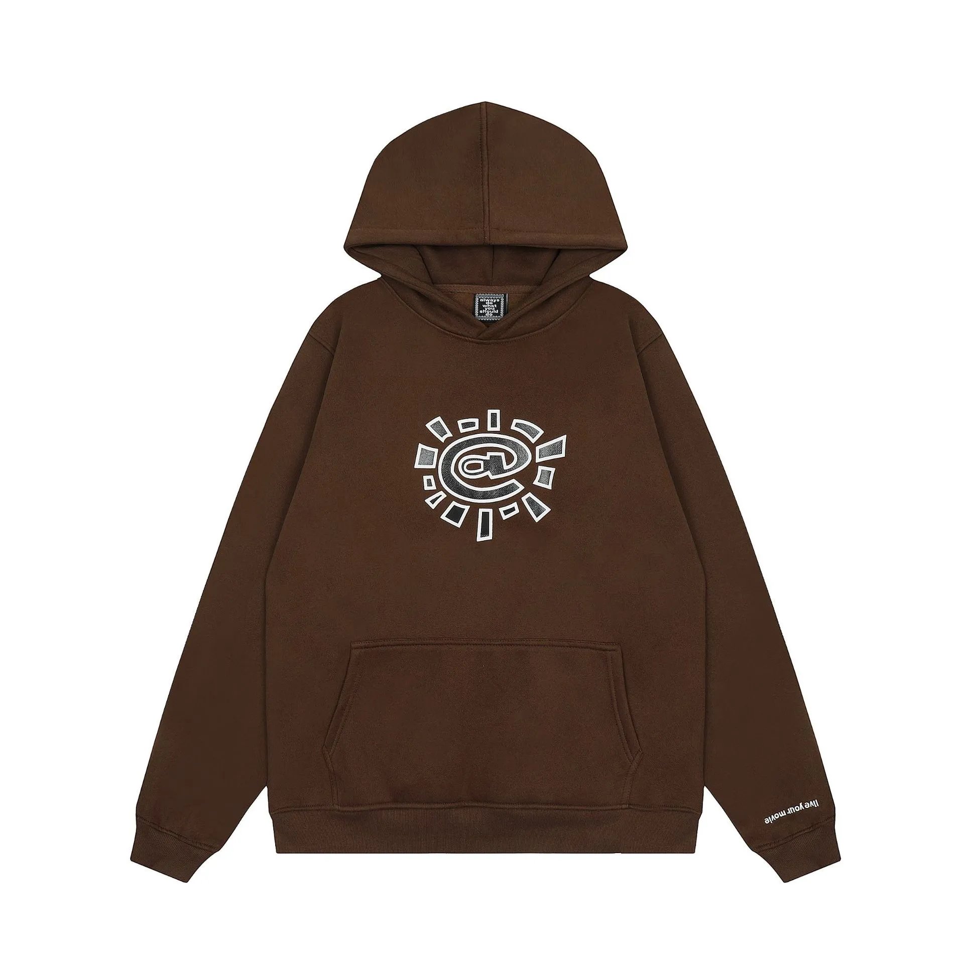 Pleasures At Sun Logo Hoodie Brown