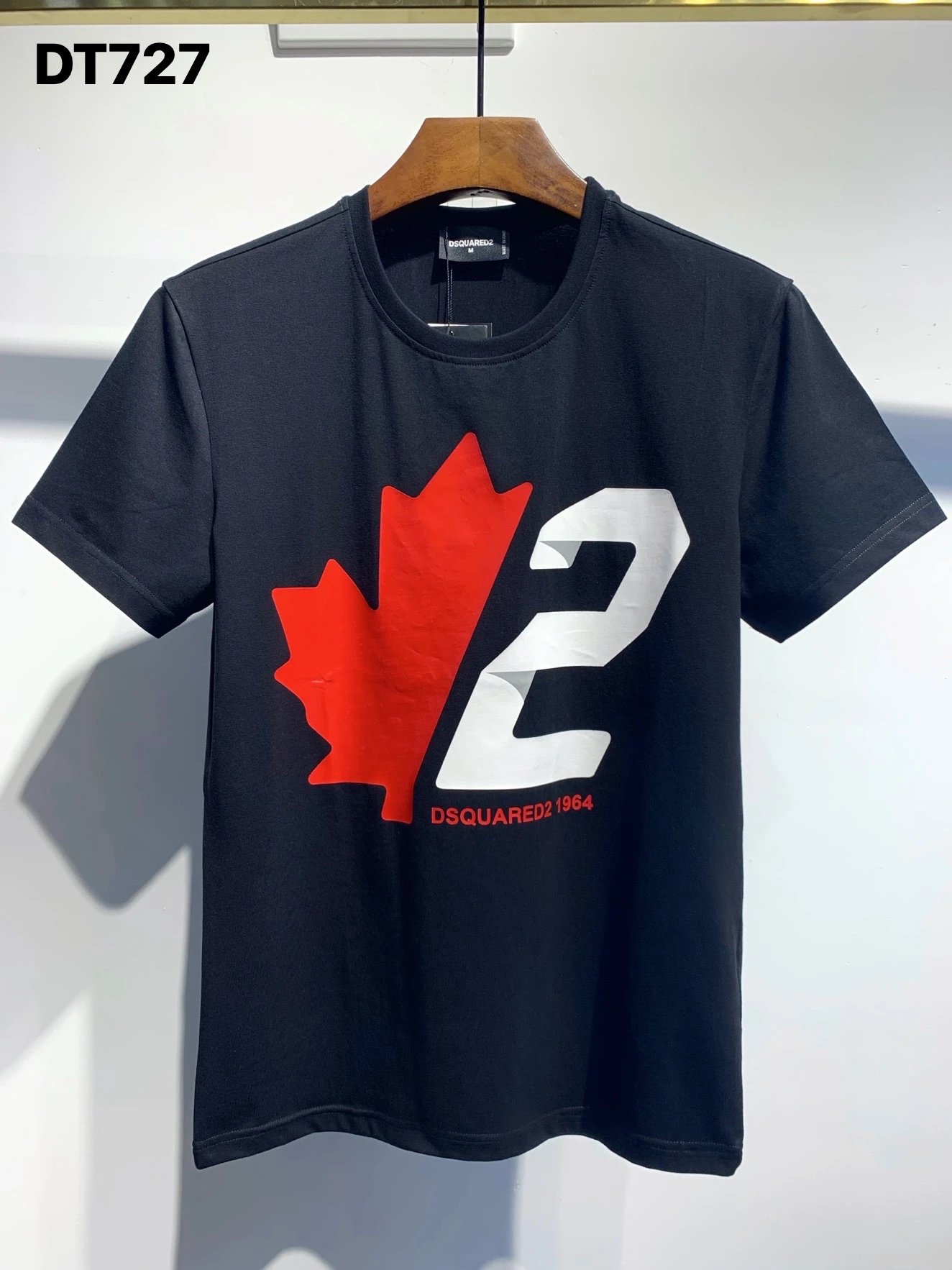 Dsquared2 1964 Maple Leaf Tee Black Red White