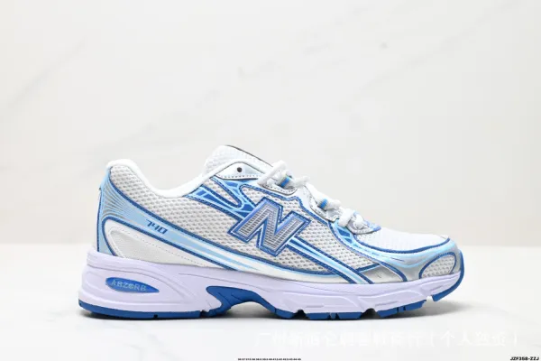 New Balance 740 White Blue Running Shoes - 1