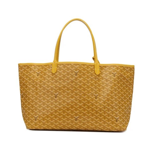 Goyard Saint Louis Tote Black Gray Monogram Canvas Tote Bag - 24