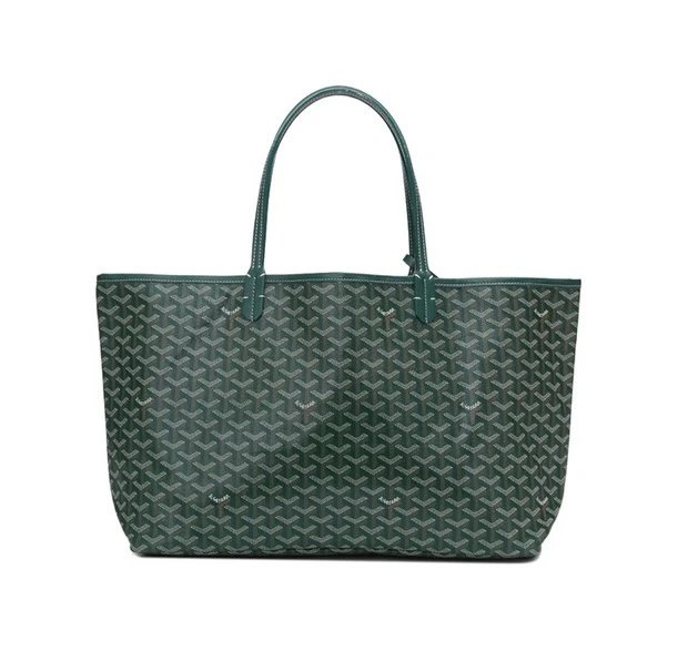 Goyard Saint Louis Tote Black Gray Monogram Canvas Tote Bag - 35