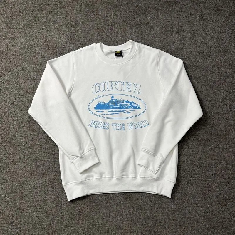 Cortez Rules The World White Graphic Hoodie - 34