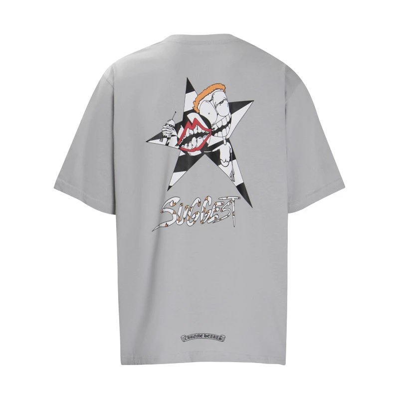 Chrome Hearts Suggest Star Graphic Tee Grey