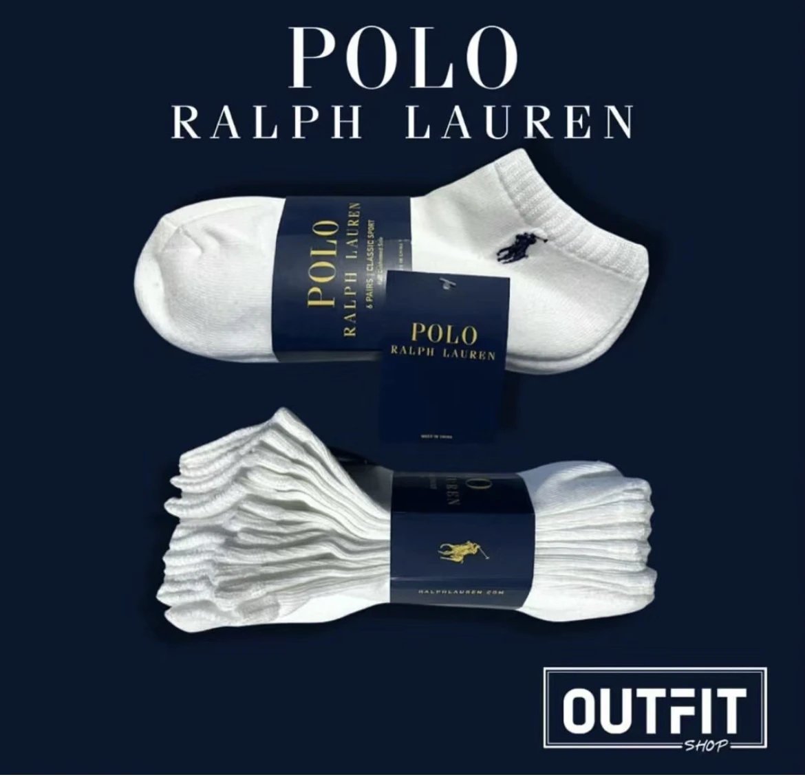 Polo Ralph Lauren Classic Crew Socks Black - 2