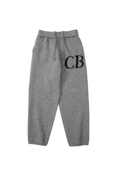 Chloé CB Logo Knit Sweatpants Gray - 1