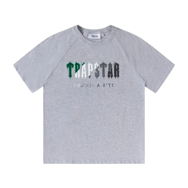 Trapstar Gothic Logo Graphic T-Shirt Gray - 4