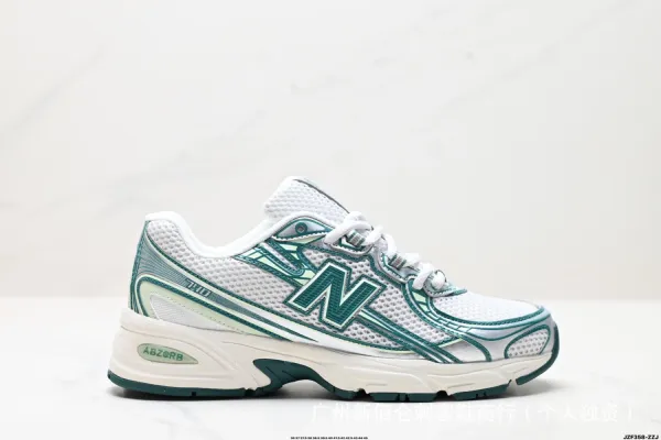 New Balance 740 Mint Green White Running Shoes - 1
