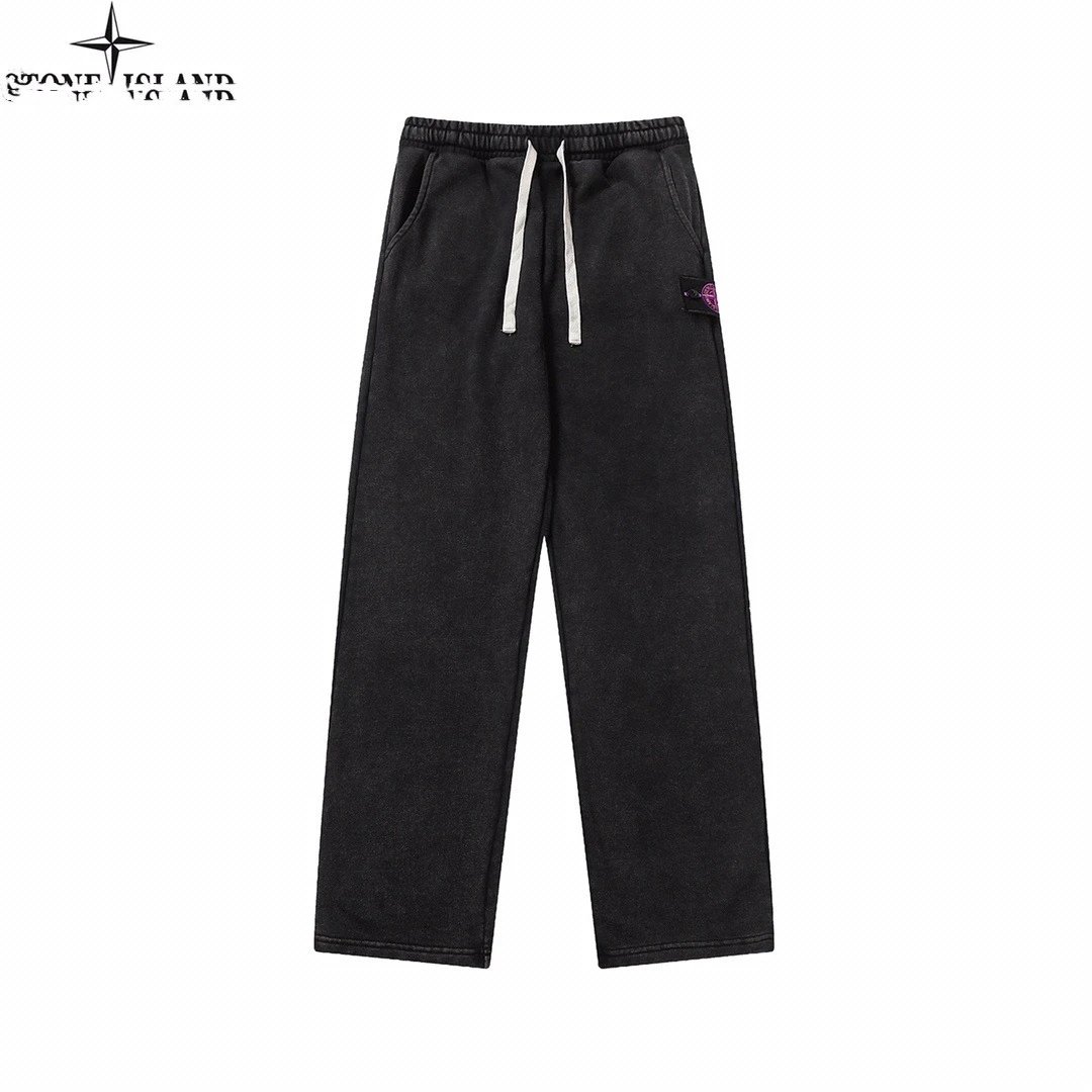 Stone Island Washed Black Sweatpants - 8