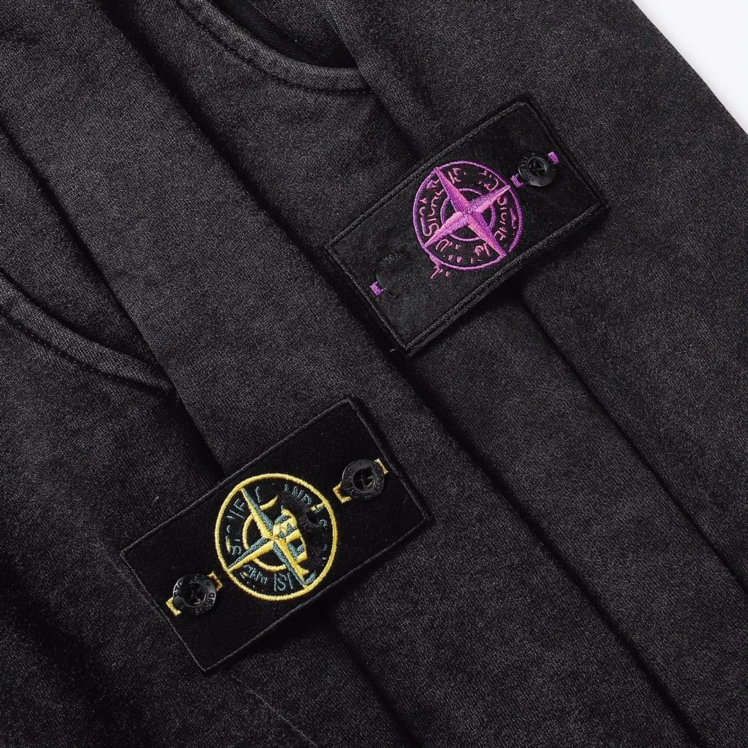 Stone Island Washed Black Sweatpants - 3