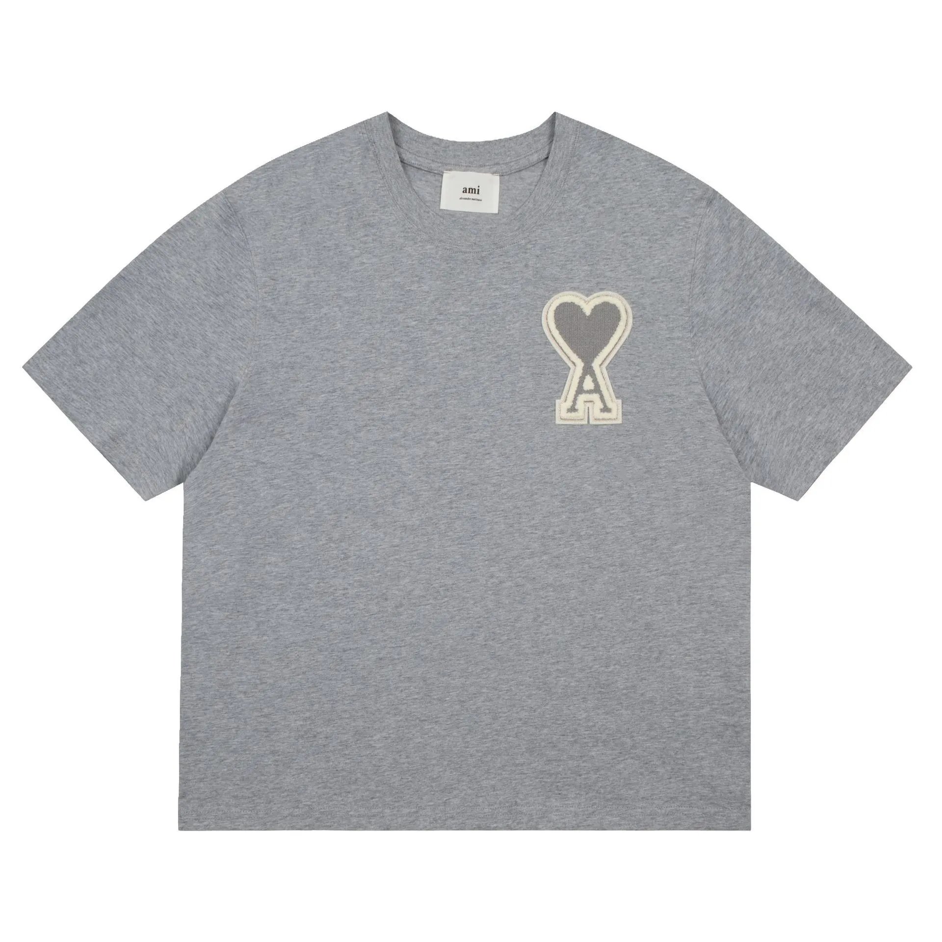 Ami Heart Logo T-Shirt Grey