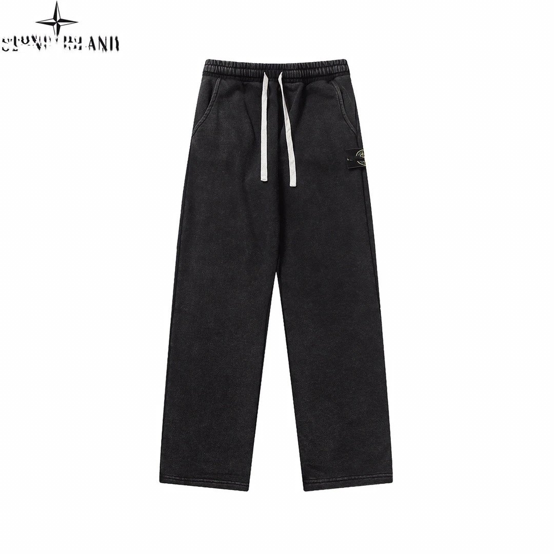 Stone Island Washed Black Sweatpants - 9