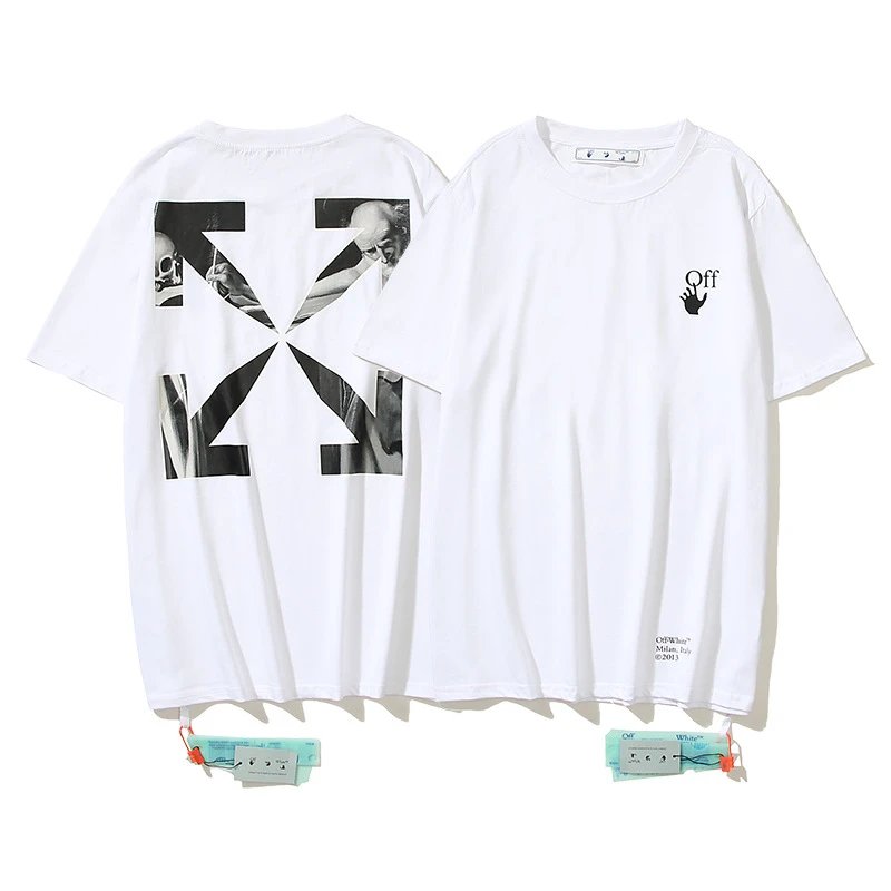 Off-White Diagonal Skull Tee White