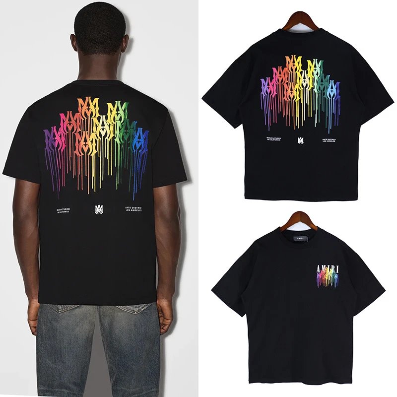 Amiri MA Drip Monogram Tee Black