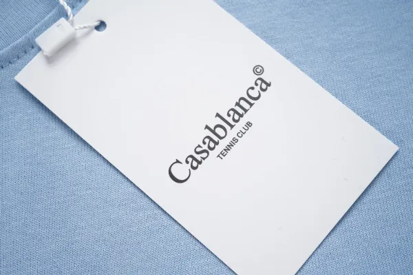 Casablanca Floral Embroidered Logo Black T-Shirt - 20