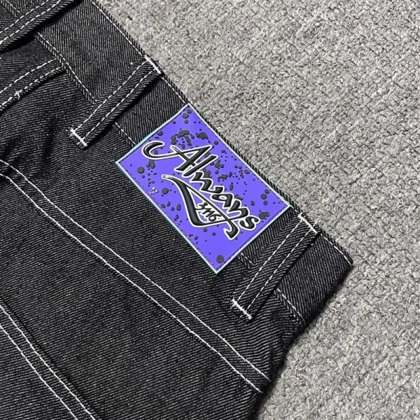 Corteiz x Digital Pionker Dark Wash Jeans with White Stitching - 16