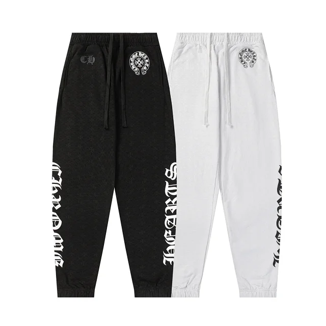 Chrome Hearts Trousers Drawstring jogger sweatpants with graphic prints product detail image 3