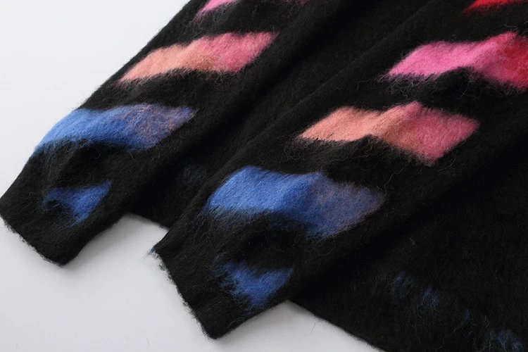 Off-White Gradient Mohair Sweater Pink Multicolor - 4