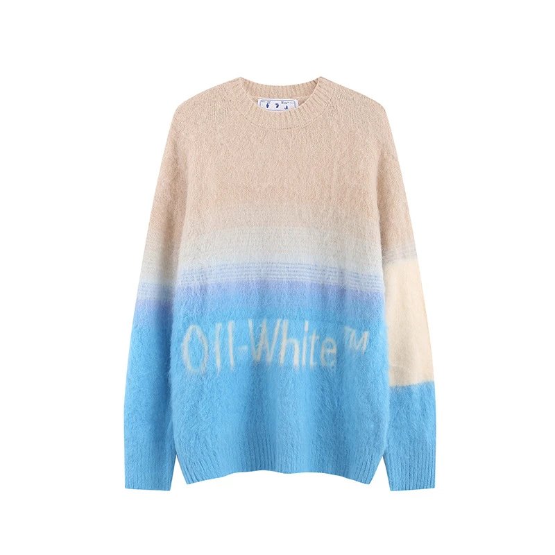 Off-White Gradient Mohair Sweater Pink Multicolor - 23